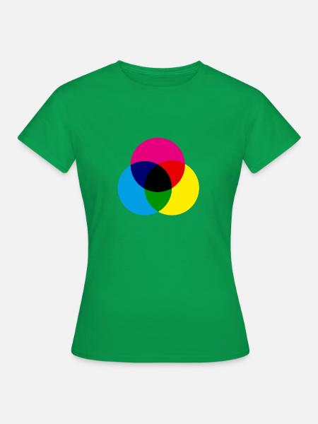 cmyk Farbkreis - Frauen T-Shirt - Kelly Green