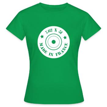 Cartridges Socket 7.62x51 - Weapons and Ammunition - Women's T-Shirt - kelly green - Front - AI Model Female 172 dark (172cm)