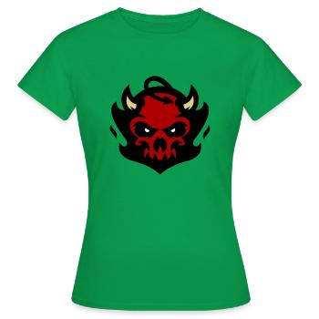 Diable / Diable / Crâne - T-shirt Femme - vert - Devant - AI Model Female 172 dark (172cm)