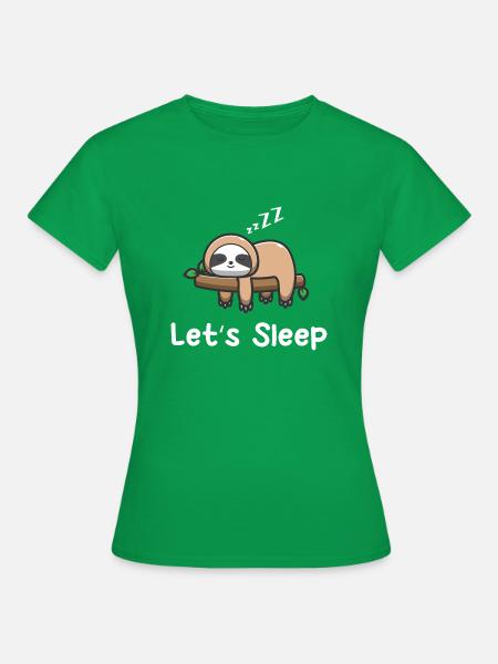 Faultier zum verschlafen - Frauen T-Shirt - Kelly Green