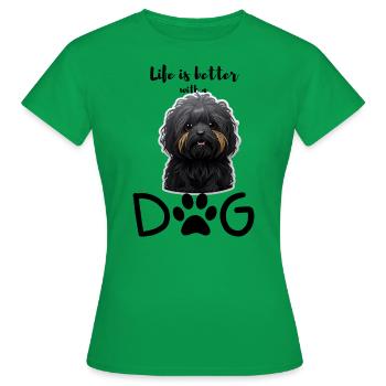 Joie de vivre avec un Havapoo - T-shirt Femme - vert - Devant - AI Model Female 172 dark (172cm)