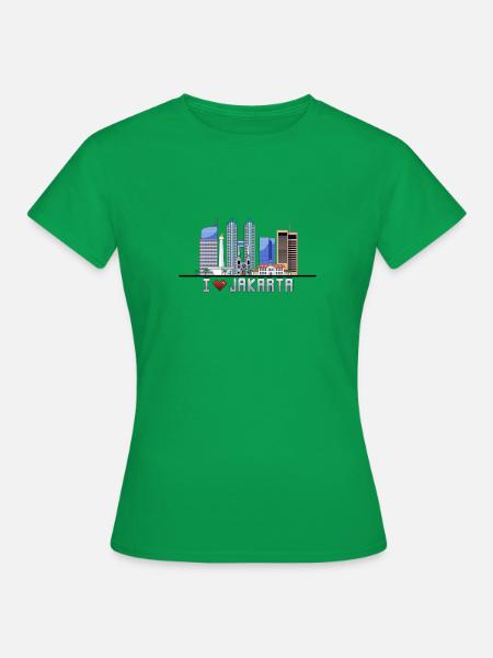 I love Jakarta - Frauen T-Shirt - Kelly Green