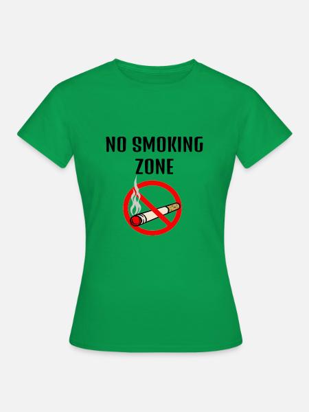 No smoking zone - Frauen T-Shirt - Kelly Green