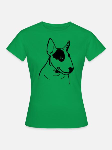 Bullterrier Profil (D) - Frauen T-Shirt - Kelly Green