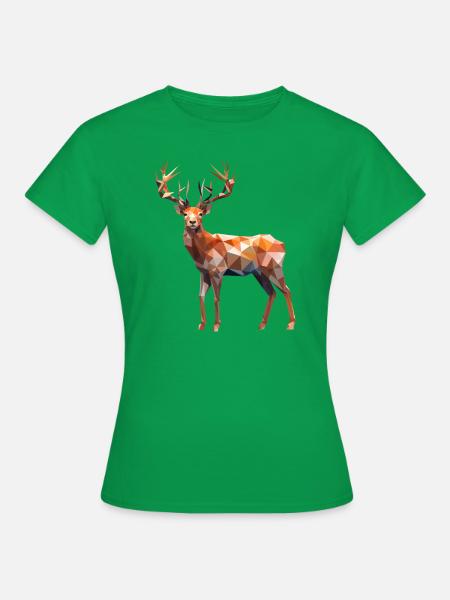 Polygon Hirsch - Frauen T-Shirt - Kelly Green