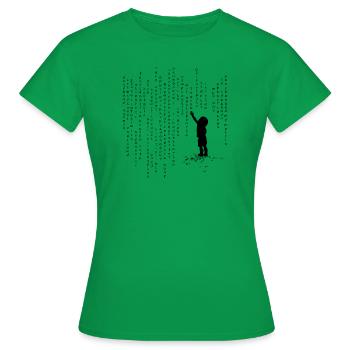 Tu as changé ma matrice en noir - T-shirt Femme - vert - Devant - AI Model Female 172 dark (172cm)