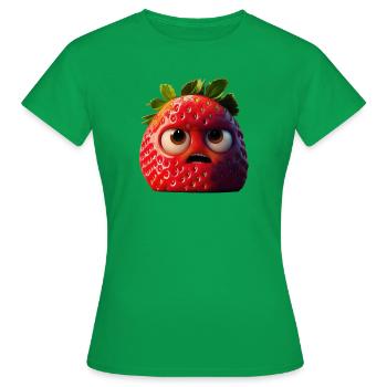 Fraise grincheuse - T-shirt Femme - vert - Devant - AI Model Female 172 dark (172cm)
