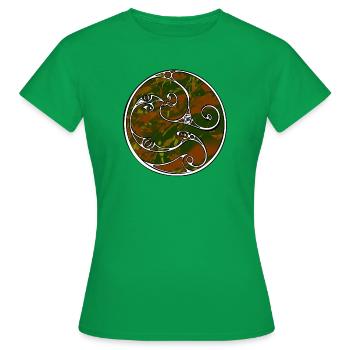 Héron sur la feuille - T-shirt Femme - vert - Devant - AI Model Female 172 dark (172cm)