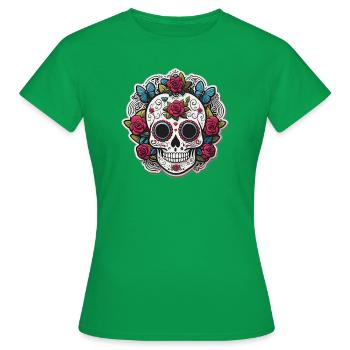 Crâne de sucre - T-shirt Femme - vert - Devant - AI Model Female 172 dark (172cm)