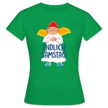 Le Grumeau Déguisé En Ange - T-shirt Femme - vert - Devant - AI Model Female 172 dark (172cm)