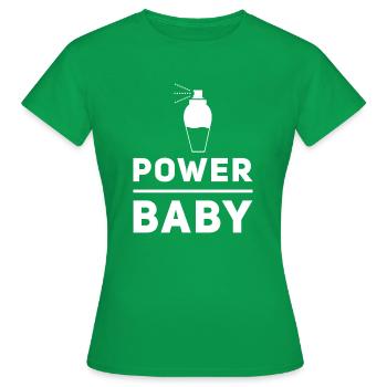 Bébé Puissance - T-shirt Femme - vert - Devant - AI Model Female 172 dark (172cm)