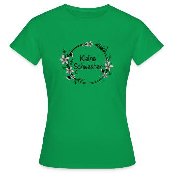 Kleine Schwester - Frauen T-Shirt - Kelly Green - Vorne - AI Model Female 172 dark (172cm)