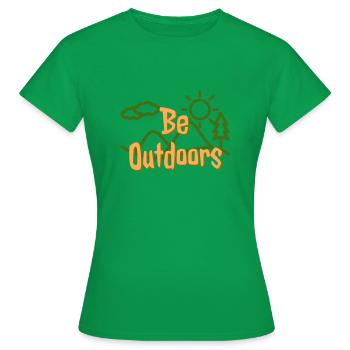 Be Outdoors - Women's T-Shirt - kelly green - Front - AI Model Female 172 dark (172cm)