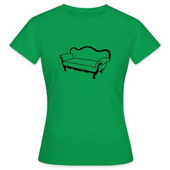 Sofa - Frauen T-Shirt - Kelly Green - Vorne - AI Model Female 172 dark (172cm)