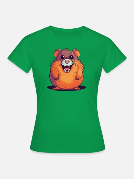 Fröhlicher Hamster - Frauen T-Shirt - Kelly Green