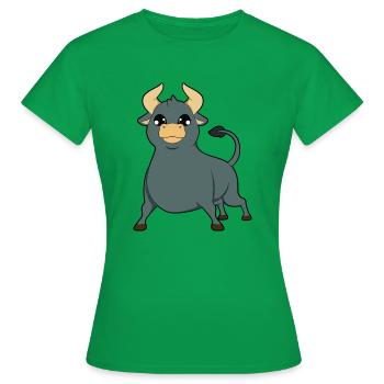 Taureau taureau - T-shirt Femme - vert - Devant - AI Model Female 172 dark (172cm)