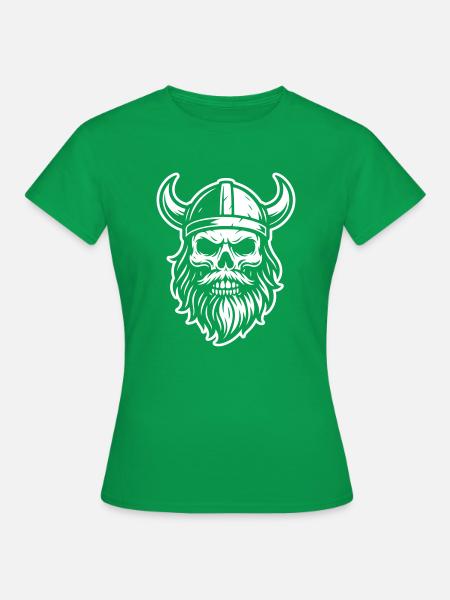 Wikinger Totenkopf - Frauen T-Shirt - Kelly Green