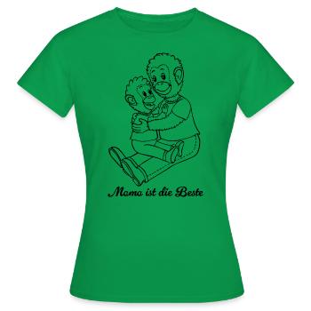 Mutter Kind Familie Tier Mama Stofftier - Frauen T-Shirt - Kelly Green - Vorne - AI Model Female 172 dark (172cm)