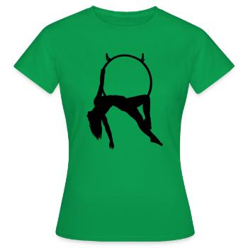 Aerial Hoop - Women's T-Shirt - kelly green - Front - AI Model Female 172 dark (172cm)