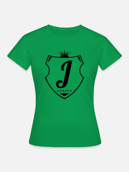j letter - Frauen T-Shirt - Kelly Green