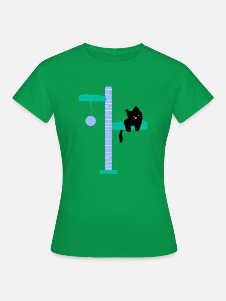 Katzenbaum und Kratzbaum2 - Frauen T-Shirt - Kelly Green