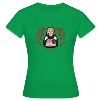 UndervikStinta avec des fleurs - T-shirt Femme - vert - Devant - AI Model Female 172 dark (172cm)