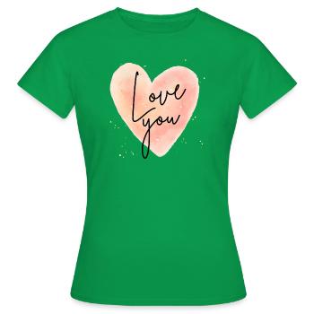 Je t’aime - T-shirt Femme - vert - Devant - AI Model Female 172 dark (172cm)