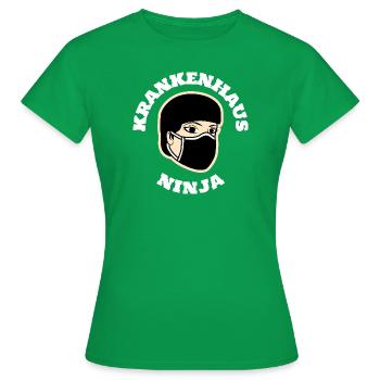 Hospital Ninja - Women's T-Shirt - kelly green - Front - AI Model Female 172 dark (172cm)