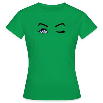 Beauté yeux cils un - T-shirt Femme - vert - Devant - AI Model Female 172 dark (172cm)