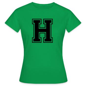 H - Frauen T-Shirt - Kelly Green - Vorne - AI Model Female 172 dark (172cm)