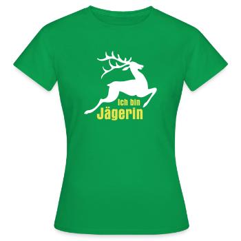 Ich bin Jägerin - Frauen T-Shirt - Kelly Green - Vorne - AI Model Female 172 dark (172cm)