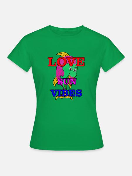 Lustige Fische - Frauen T-Shirt - Kelly Green