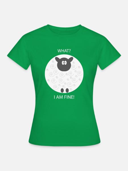 FUNNY SHEEP ILLUSTRATION - Frauen T-Shirt - Kelly Green