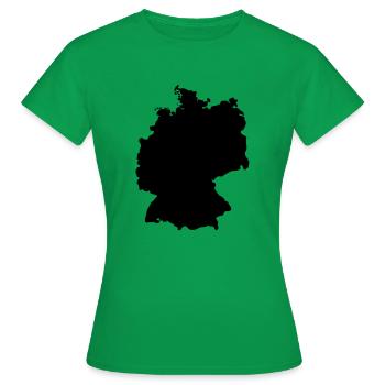 Deutschland - Frauen T-Shirt - Kelly Green - Vorne - AI Model Female 172 dark (172cm)