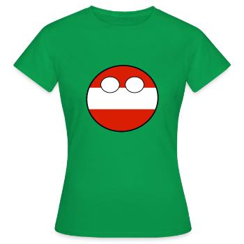 Countryball Land Heimat Österreich - Frauen T-Shirt - Kelly Green - Vorne - AI Model Female 172 dark (172cm)