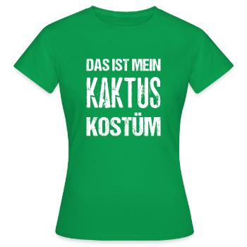 Das Ist Mein Kaktus Kostüm - Frauen T-Shirt - Kelly Green - Vorne - AI Model Female 172 dark (172cm)