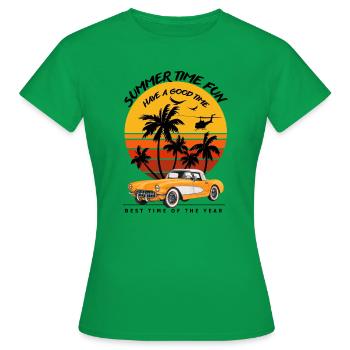 Heure d’été Fun-Sentiment d’été - T-shirt Femme - vert - Devant - AI Model Female 172 dark (172cm)