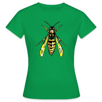 Wespe - Frauen T-Shirt - Kelly Green - Vorne - AI Model Female 172 dark (172cm)