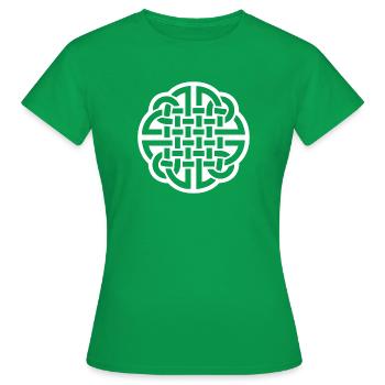 Nœud celtique - T-shirt Femme - vert - Devant - AI Model Female 172 dark (172cm)