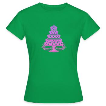Cake, cake, baking - Women's T-Shirt - kelly green - Front - AI Model Female 172 dark (172cm)