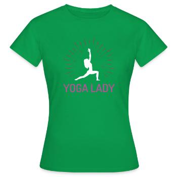 Fille de yoga - T-shirt Femme - vert - Devant - AI Model Female 172 dark (172cm)