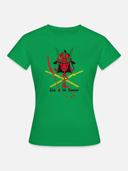 Code Samurai Krieger: Klingen-Design - Frauen T-Shirt - Kelly Green