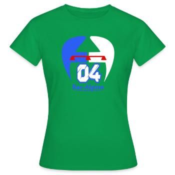 Bas-Alpine 04 logo - Women's T-Shirt - kelly green - Front - AI Model Female 172 dark (172cm)