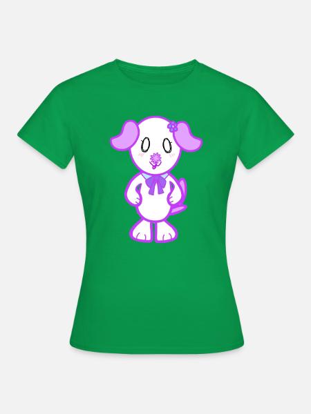 KawaiiDOGGOS – Flora-Druck - Frauen T-Shirt - Kelly Green
