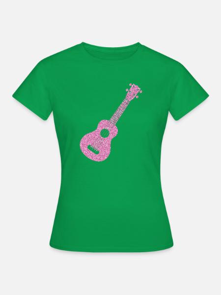 Hawaiian Ukulele Uke Diamonds - Frauen T-Shirt - Kelly Green