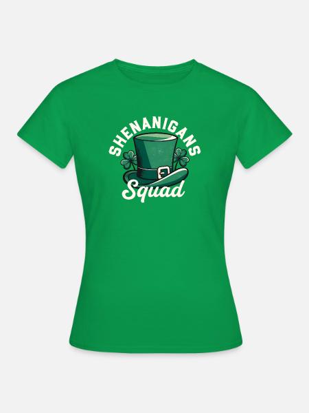 Shenanigans Squad Leprechaun-Hut - Frauen T-Shirt - Kelly Green