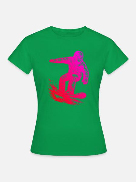 Ein Must Have für echte Snowboard - Frauen T-Shirt - Kelly Green