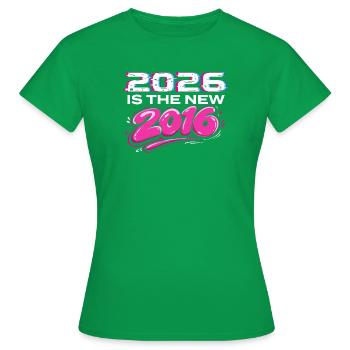 2026 New 2016 Throwback Internet Vibes - Women's T-Shirt - kelly green - Front - AI Model Female 172 dark (172cm)