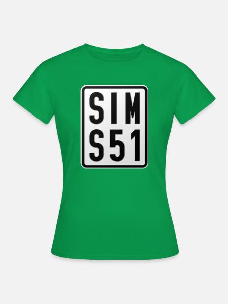 Simson S51 Moped Kennzeichen - Frauen T-Shirt - Kelly Green