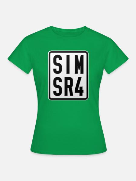 Simson SR4 Moped Kennzeichen - Frauen T-Shirt - Kelly Green